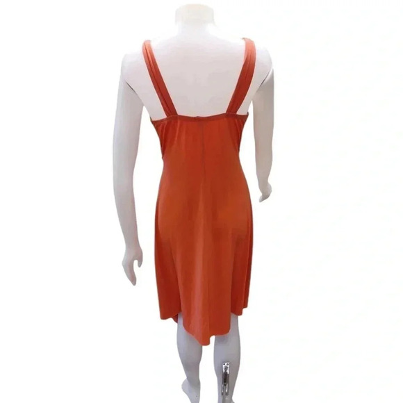 Le Chateau Formal Coral Sleeveless Midi Wrap Dress  Size Medium - Picture 5 of 10